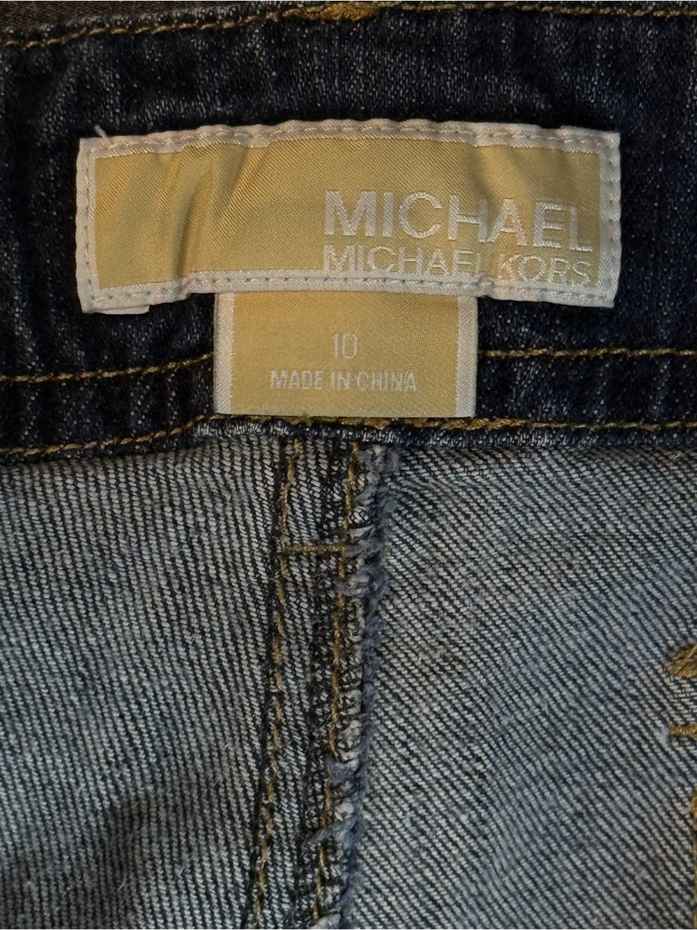 Michael Kors Wide-Leg Low Rise Jeans in Dark Blue Denim - Picture 5 of 7